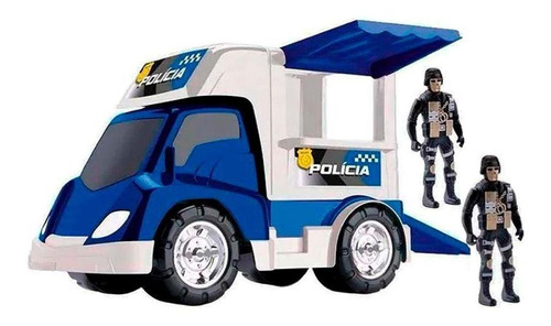 Mini Caminhão Samba Toys Base Móvel Polícia - 137