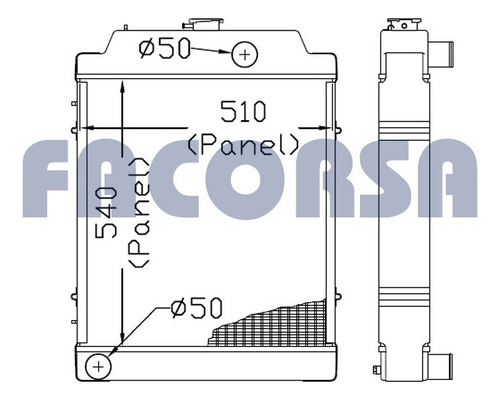Radiador Tractor Marani Agrinar T180/150 Facorsa Rc4241fa