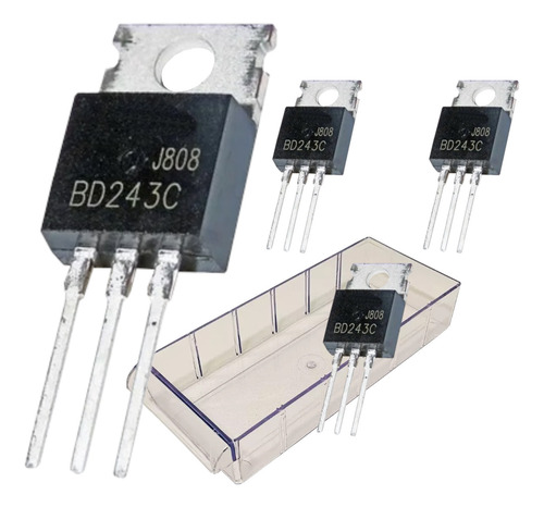 Transistor Bipolar Bd243c (4 Peças) Bd 243c D243 D243c 243c