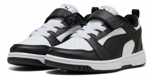 Tenis Puma Rebound V6 Lo Ac + Ps Para Niños 17 A 21.5. 39741