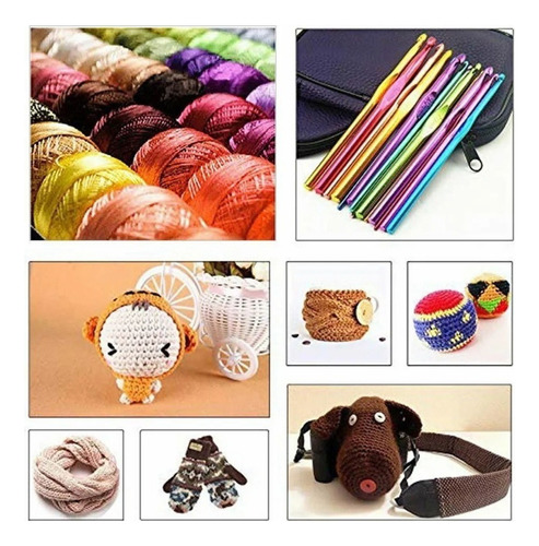 Kit De Ganchos Y Accesorios Para Tejer Al Crochet 100 Pzas