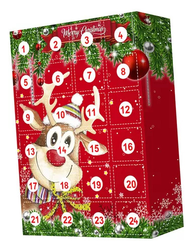 Caja De Calendario De Adviento De Navidad, Juguete De Cuenta