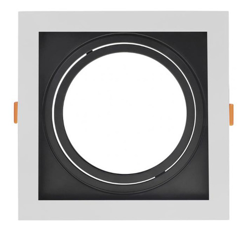 Spot Decor Quadrado Recuado Black + Decker Embutir Par20 E27 Cor Branco E Preto 110v/220v