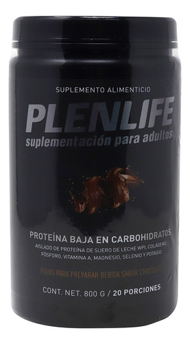 Suplemento Plenlife Para Adultos Sabor Chocolate 800 G