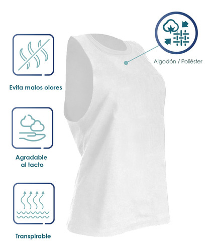 Camiseta De Algodón Mujer Tank Top Deportivo Casual Sin Mang