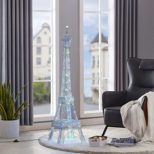 Lámpara De Pie De Torre Eiffel De París Luces Led Par...