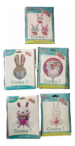 Globo Metálico Conejo De Pascua Mediano Diseños
