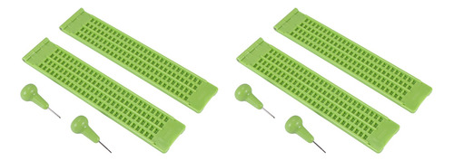 Pizarra Braille De 4 Líneas Y 28 Celdas Para Escribir En Bra