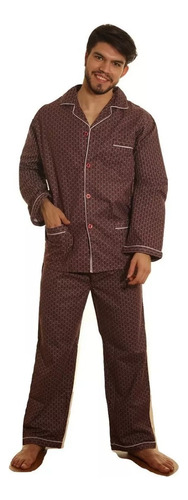 Pijama Hombre Invierno Abotonado Escoces Frizado Maxime 152