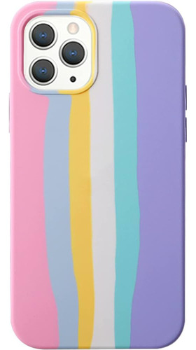 Protector Para iPhone 13 Pro Rainbow Silicona 