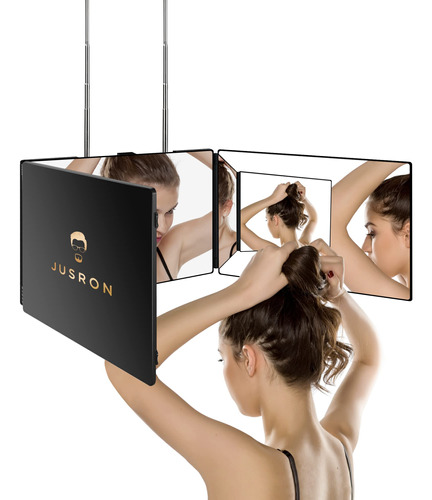 3 Way Mirror For Self Hair Cutting, 360 Trifold Barber Mirro