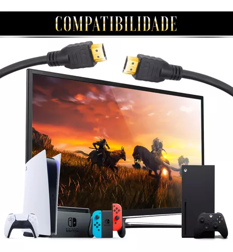 Cabo Hdmi 10 Metros 2.0 Gold Full Hd Resolução 4k 3d Blindado Dourado Com  Filtro Para Smart Tv Monitor Projetor Notebook - Leffa Shop - Cabos e  Adaptadores - Magazine Luiza