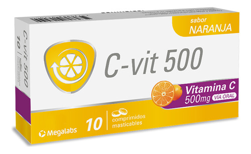 C Vit® 500mg X 10 Comprimidos Masticables | Vitamina C