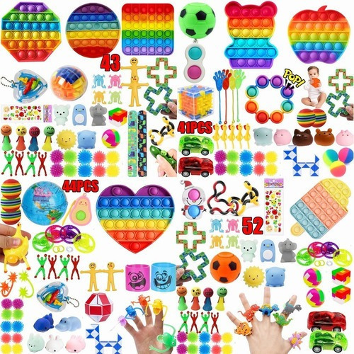 Kit De Brinquedos Sensoriais Popit Bubble Fidget 53 Piezas