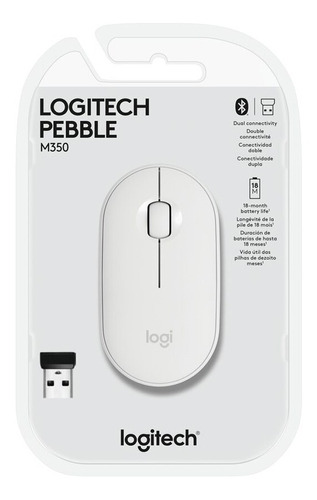 Logitech Pebble M350, Mouse Inalámbrico Moderno Y Silencioso