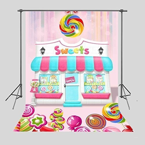 Fuermor 5x7ft Sweet Candy Shop Telon De Fondo Fotografia De 