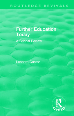 Libro Routledge Revivals: Further Education Today (1979):...