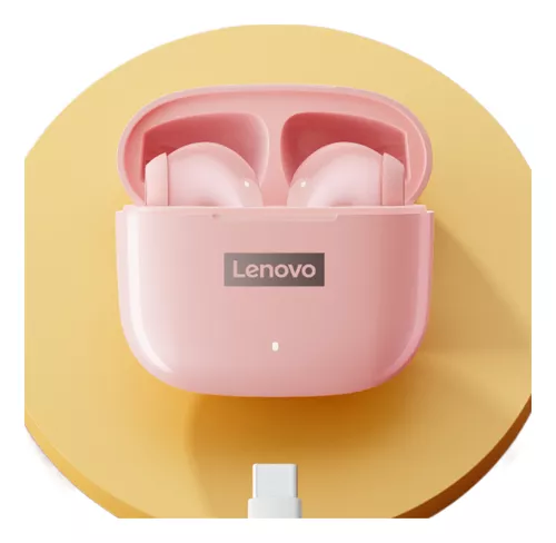 Auriculares Inalámbricos Bluetooth Lenovo Lp40 Pro Rosa Color Rosa claro  Color de la luz Verde