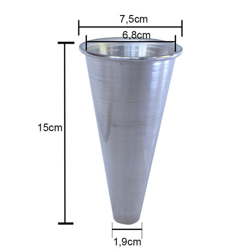 Imagem 2 de 3 de Kit 10 Cones 15cm Para Produção De Pizza Cone Gastrobel