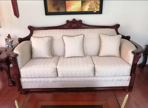 Sala Padova Y Mesa Luis Xv, Clásico,fino, Elegante,madera Beige
