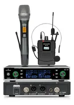 Comprar Micrófonos Gc Er101 Inalámbrico 2 Canales Mano Cintillo Uhf Color Negro