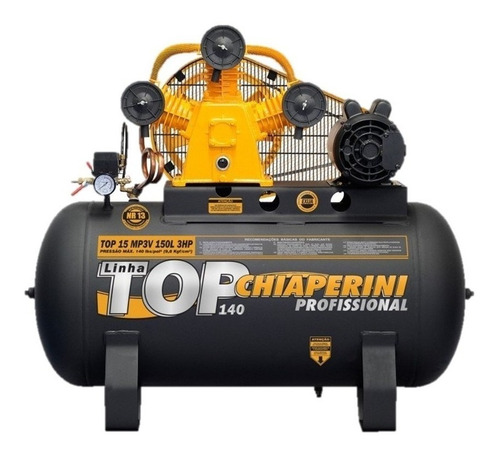 Compressor de ar elétrico Chiaperini TOP 15 MP3V 150L monofásica 150L 3hp 110V/220V preto