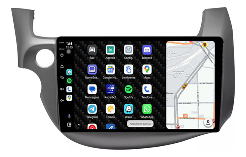 Central Multimidia Fit 09/14 9p Android 13 Carplay 2gb 64gb