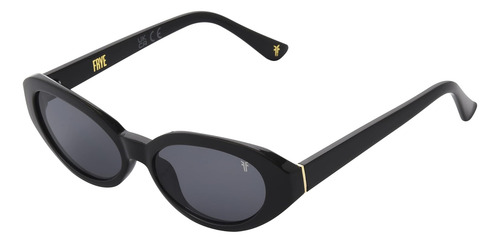 Frye Ruby Lentes De Sol Ovaladas Para Mujer, Negro, 53 Mm