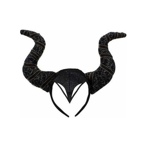 Faixa Tiara Com Chifres Para Fantasias Carnaval E Halloween Cor Preta