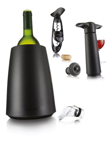 Imagen 1 de 2 de Set Completo Para Vino - Wine Set Vacu Vin