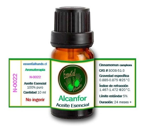 Imagen 1 de 1 de Alcanfor 10 Ml - Aceite Esencial -  Aromaterapia