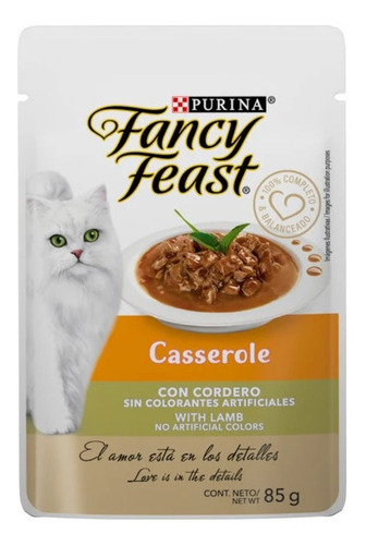 Imagen 1 de 1 de Sobre Comida Gato Purina Fancy Feast Cordero 85gr