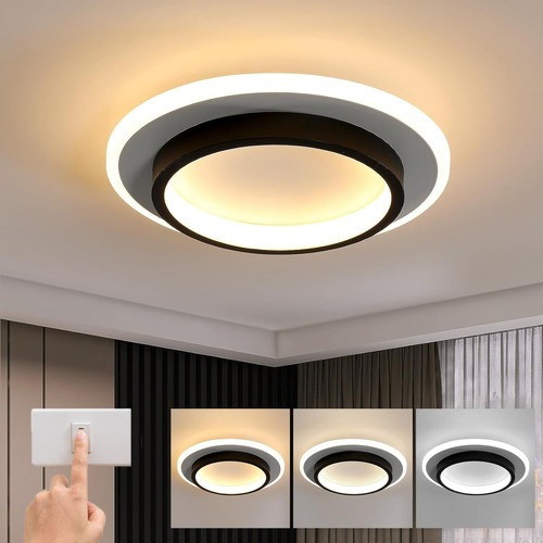 Lámpara De Techo Led Moderna De Tres Colores Cambiantes