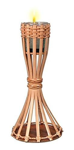 Linterna De Bambú Para Mesa (vela Incluida) (1 Unidad)
