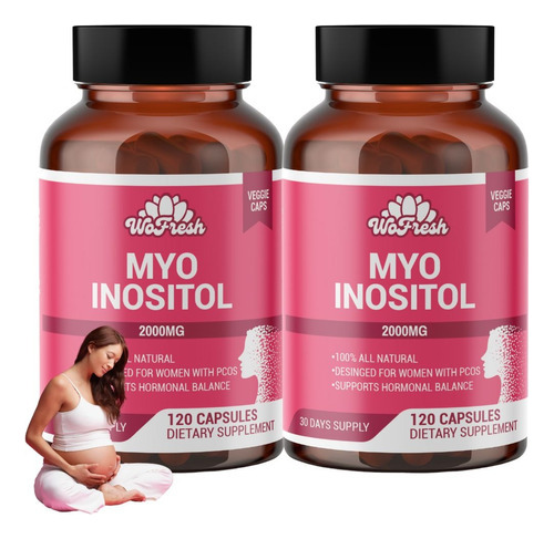 Myo Inositol 2000 Mg Apoyo A La Fertilidad 120 Caps X2
