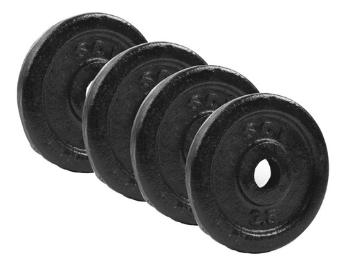 Imagen 2 de 3 de Barra Maciza Con Topes 1,30 Mt + 20kg Discos Pesa A Eleccion