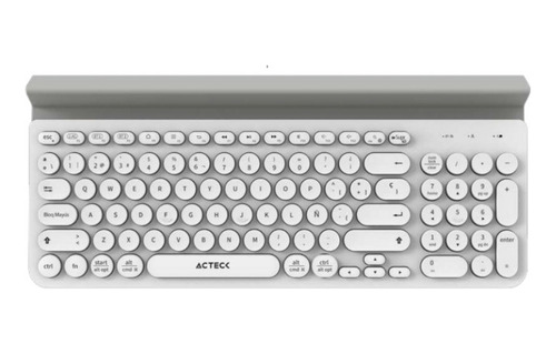 Teclado Inalámbrico Bluetooth Acteck Tl695 Blanco, Ac-934213