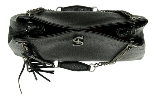 Imagem 3 de 4 de Bolsa Grande De Ombro Feminina Alça De Corrente Com Necesser