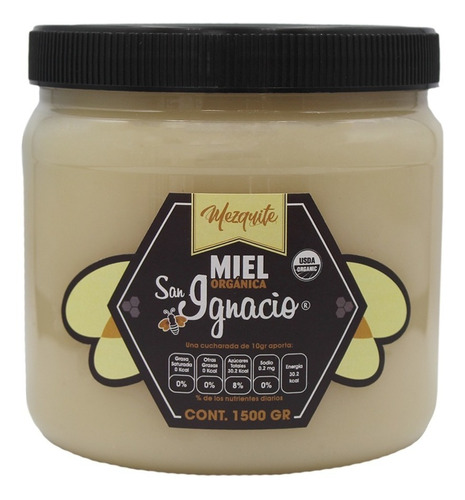 Miel De Mezquite Orgánica San Ignacio Untable 1.5 Kg.