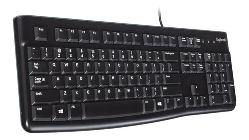 Teclado Alambrico Usb Logitech K120 Color del teclado Negro Idioma Español Latinoamérica