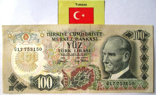 C8728 - Turquia - Cédula De 100 Liras De 1970 Em Perfeito Es