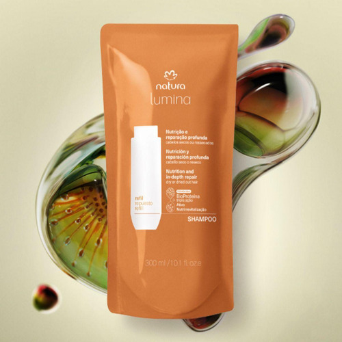 Refil Shampoo Nutrição E Reparação Natura Lumina 300ml