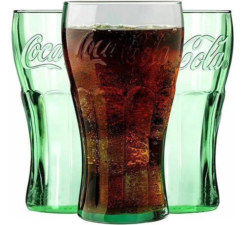 Juego De 6 Vasos De Vidrio Coca Cola 495 Ml Libbey Cocina