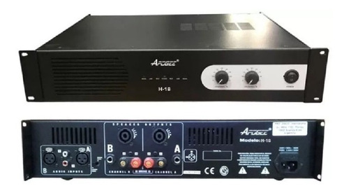 Apogee H18 Potencia Amplificador 600w X 2 En 4ohms 1200w