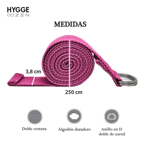 Imagen 7 de 10 de Kit Yoga Rueda Texturada Aro Wheel + 2 Tacos + Cinturón 2,5m