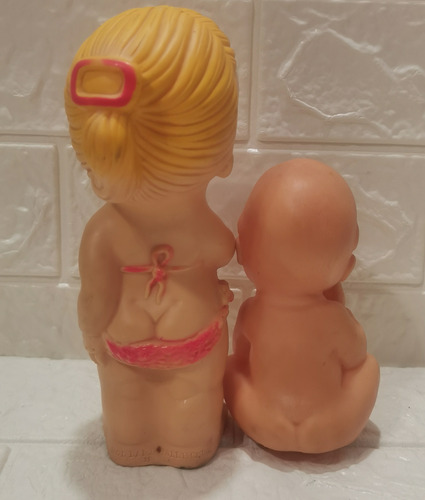 Muñecas De Goma Con Chillón Antiguas Holland Hall Co (Usado)