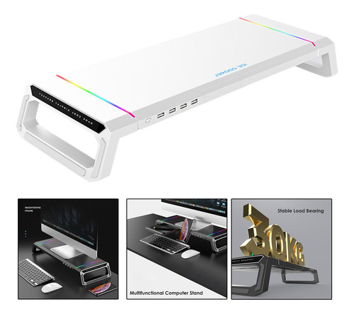 Ordenador Portátil De Pantalla Soporte Elevador Rgb 4 Usb