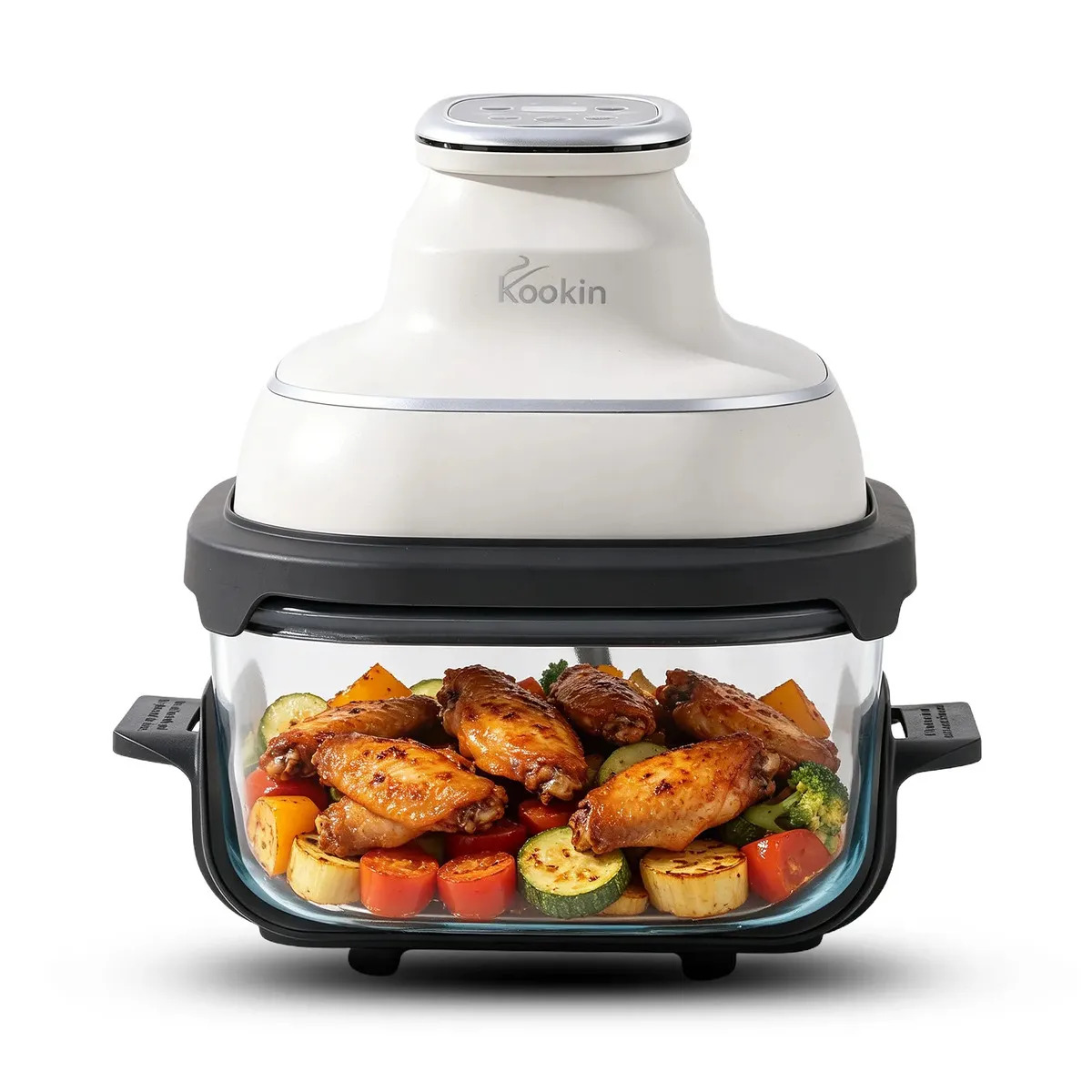 Air Fryer Kookin 4,2l Branca 1700w Com Visor De Vidro, Cesto Antiaderente  E Temperatura Até 200°c Branco 127v Branco 127v