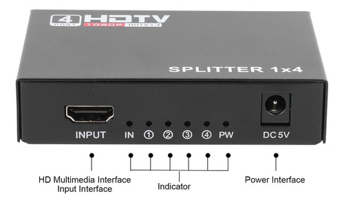 Duplicador Splitter Cable Hdmi 1x4 Divisor Full Hd 1.4 Hub