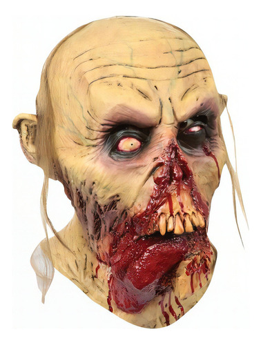 Máscara Zombie Tongue 26209 Halloween Color Beige